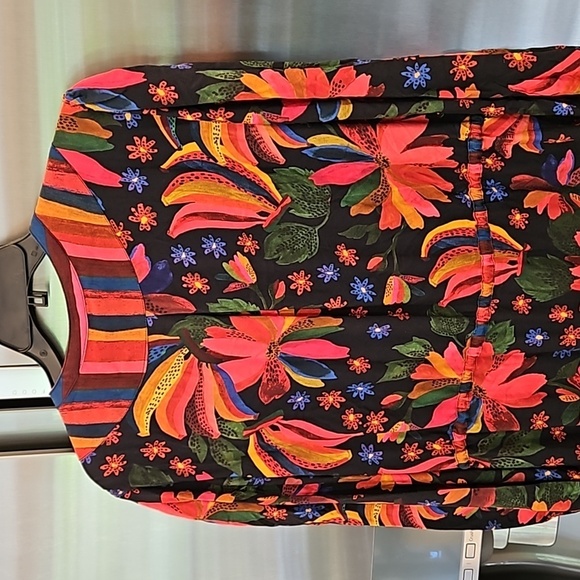 💕FARM RIO💕 Black Banana Sky Lenzing Ecovera Mini Dress XL - Picture 9 of 16